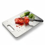 Pekozi Premium 304 Food Grade Stainless Steel Chopping Board for Kitchen | Heavy Duty & Antibacterial Cutting Board for Fruits, Vegetables & Meat - Easy To Clean