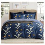 Pekozi Soft Cotton Bed Sheets for King Size Bed | Microfiber Double Bedsheet with Pillow Covers 90 x 100 Inches | 210 TC - (Midnight Blue)