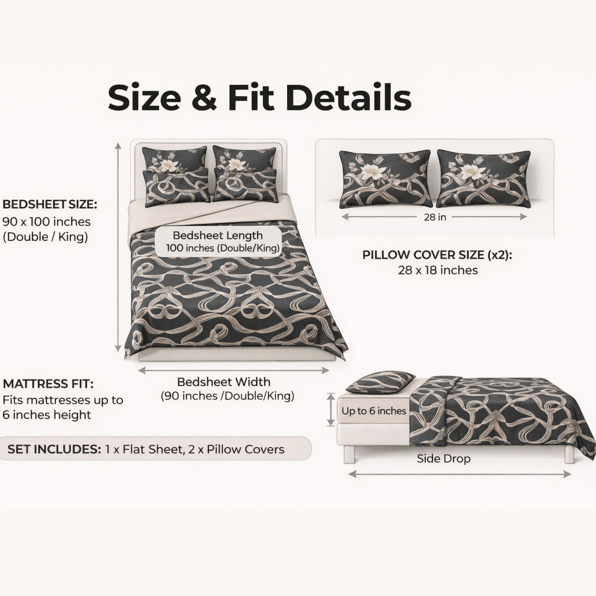 double size bed sheet