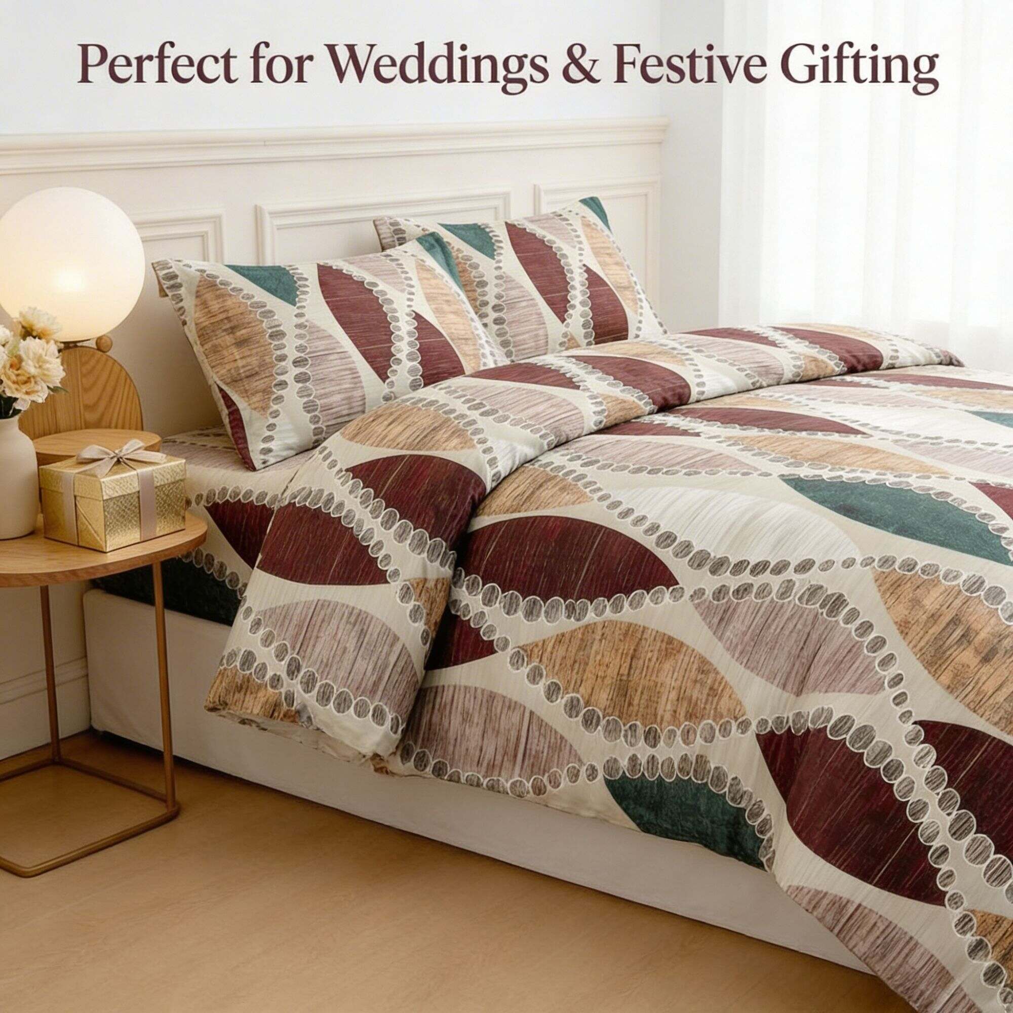 Forest Sand (6) double size bed sheet